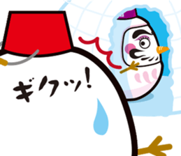 Japanese snowman sticker #1600001