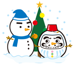 Japanese snowman sticker #1600005