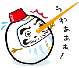 Japanese snowman sticker #1600007