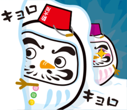 Japanese snowman sticker #1600010
