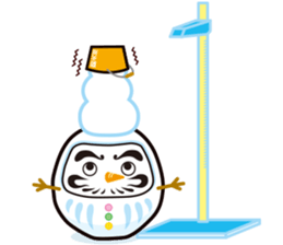 Japanese snowman sticker #1600013