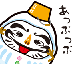 Japanese snowman sticker #1600017