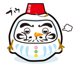Japanese snowman sticker #1600030
