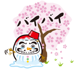 Japanese snowman sticker #1600032