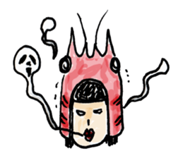 Prawns woman sticker #1600246