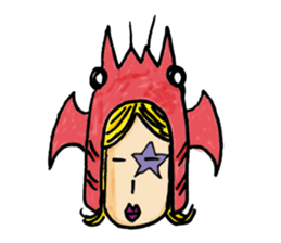 Prawns woman sticker #1600257