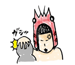 Prawns woman sticker #1600265