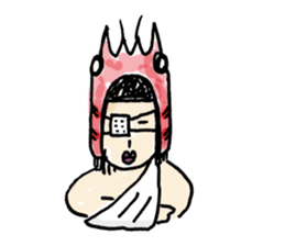 Prawns woman sticker #1600269