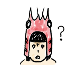 Prawns woman sticker #1600271