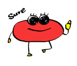 lip monster sticker #1601555