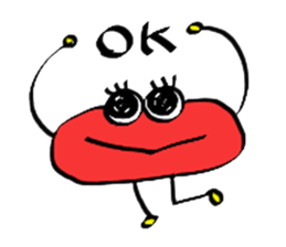 lip monster sticker #1601558