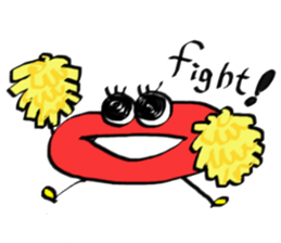 lip monster sticker #1601561