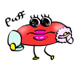 lip monster sticker #1601569