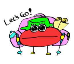 lip monster sticker #1601592