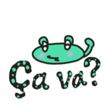Frog KOMAME greets in French sticker #1603073