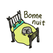 Frog KOMAME greets in French sticker #1603077