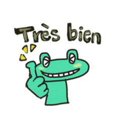 Frog KOMAME greets in French sticker #1603078