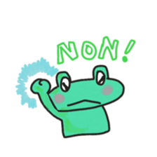 Frog KOMAME greets in French sticker #1603081