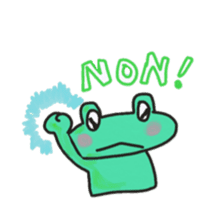 Frog KOMAME greets in French sticker #1603081