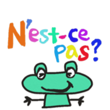 Frog KOMAME greets in French sticker #1603085