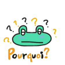 Frog KOMAME greets in French sticker #1603089