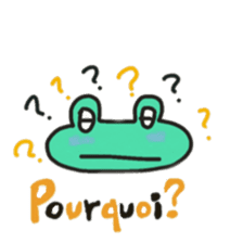 Frog KOMAME greets in French sticker #1603089