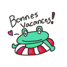 Frog KOMAME greets in French sticker #1603091