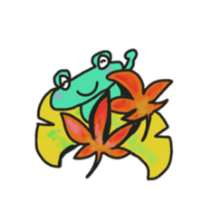 Frog KOMAME greets in French sticker #1603092