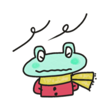 Frog KOMAME greets in French sticker #1603093