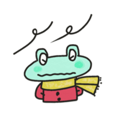 Frog KOMAME greets in French sticker #1603093