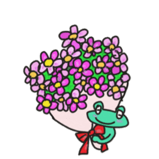 Frog KOMAME greets in French sticker #1603094