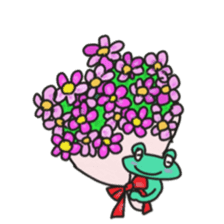 Frog KOMAME greets in French sticker #1603094