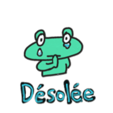 Frog KOMAME greets in French sticker #1603097