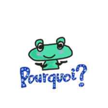 Frog KOMAME greets in French sticker #1603098