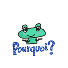 Frog KOMAME greets in French sticker #1603098