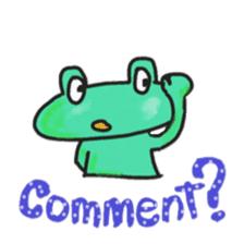 Frog KOMAME greets in French sticker #1603099