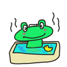 Frog KOMAME greets in French sticker #1603100