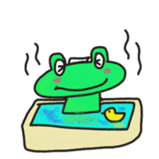 Frog KOMAME greets in French sticker #1603100