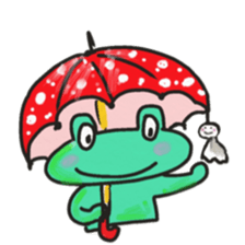 Frog KOMAME greets in French sticker #1603101