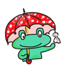 Frog KOMAME greets in French sticker #1603101