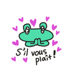 Frog KOMAME greets in French sticker #1603102