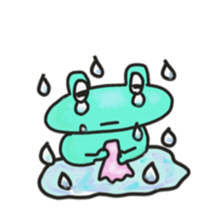 Frog KOMAME greets in French sticker #1603103