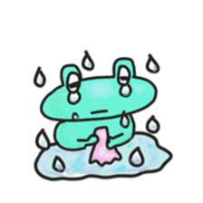 Frog KOMAME greets in French sticker #1603103