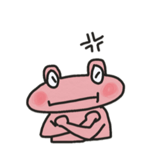Frog KOMAME greets in French sticker #1603104