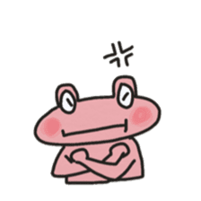 Frog KOMAME greets in French sticker #1603104