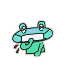 Frog KOMAME greets in French sticker #1603105