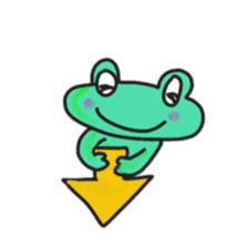 Frog KOMAME greets in French sticker #1603107