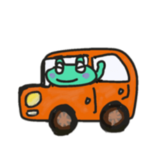 Frog KOMAME greets in French sticker #1603108
