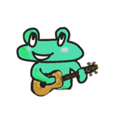 Frog KOMAME greets in French sticker #1603109