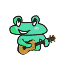 Frog KOMAME greets in French sticker #1603109